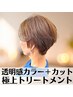 透明感カラー+極上トリートメント+カット ¥9400 ☆高彩度