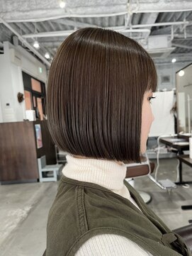 カーフ アオゾラヘアー 光の森2号店(calf AOZORA HAIR) タッセルボブ 髪質改善 ストレートスタイル スタイルング簡単