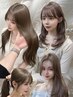 韓国風レイヤーカット+髪質改善ストレート+艶カラー+ケラチンTR