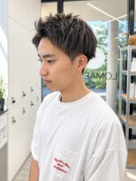 ユイマァルスロウ 岡山(YUIMARLSLOW) 岡山メンズサロン★ホワイトメッシュ★メンズショート★刈り上げ