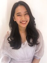 【田村】黒髮くびれエアリーミディエギョモリワンホンヘア2030代