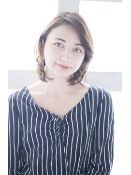 ゴッドハンド 横浜店 ナチュラルウルフのミックスカール◎30代40代50代60代