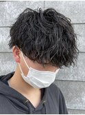 ツイストスパイラルパーママッシュメンズパーマ波巻きパーマ