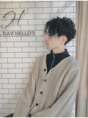 20代30代40代メンズ大人グランジ黒髪モテパーマ【河原町】