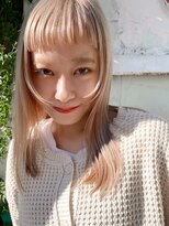 ヨー(Yoh-)&nbsp;【ミルクティーベージュ/阿部達哉】ブリーチ/ハイトーン/ボブ