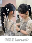 【お呼ばれヘア】今流行りの韓国風ヘアセット！編みおろしヘア