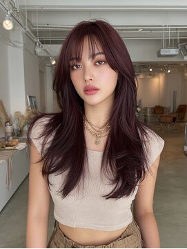 ラファンジュ ヘアー クレオ(Rohange hair Creo) ワインレッドカラー