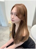韓国/レイヤー/顔周り/カット/ロングヘア/透明感カラー