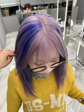 ヴァイス 新宿店(VAICE) セクションカラー ピンク×ラベンダー