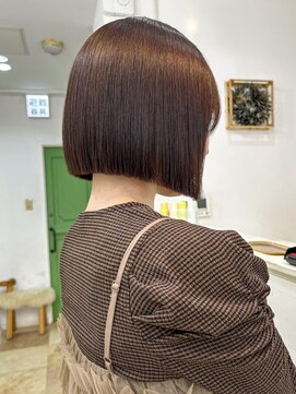 【Nico】佐藤有華／ミニボブ／ココアグレージュ／髪質改善