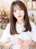 カバーヘア ブリス 志木南口駅前店(COVER HAIR bliss)&nbsp;姫カットレイヤー透けバングストレートロングh4志木20代30代40代