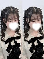 ディティカ ティア(Dityca tia) 量産編みかけポコポコハーフツイン【Shiraha】