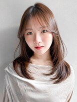 リヤン 表参道(lyann)&nbsp;シースルーバングワンカール美髪外ハネボブダークパープル夏