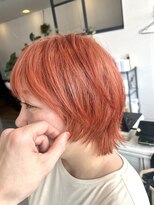 りら(Lilas)&nbsp;ハイブリーチピンクオレンジショートウルフ