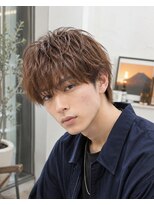 MEN's Baguz MEN'Sカット/ MEN'Sパーマ/ MEN'Sカラー 韓国風マッシュニュアンスパーマ束感メンズトレンドヘアスタイル