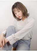 カーキグレージュ#ネイビーカラー#フレンチボブ＃美髪