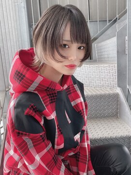 リアイス(Re:ICE) ミニウルフ/くすみブルー/流れるレイヤー/インナーハイライト