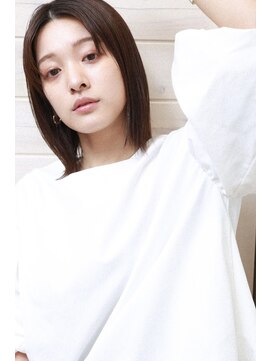 オーシャン(Ocean) ［OCEAN Hair&Life 水田成美］ロブヘア/ビターショコラカラー