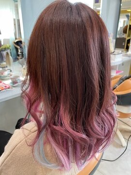 髪技空間アノン(anon) ピンクヘア