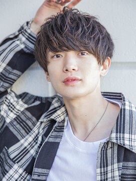 アイヴィ 表参道(IVY) 小久保☆マニッシュ短髪パーマサファイアブルーカーキベージュ