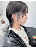 【コントラストデザイン】ホワイトシルバーのインナーカラー