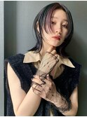 【 ミディアムウルフ ×  ピンクインナーカラー 】 浅野美紀