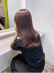 イメチェン/ハッシュカット/フルバング/レッドブラウン/髪質改善