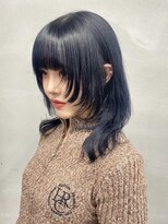 イロハ(IROHA)&nbsp;ロングウルフ×ブルーブラックカラー