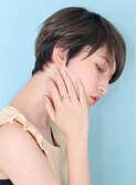 小顔美髪シアーカラーカールショートセミディ姫カット