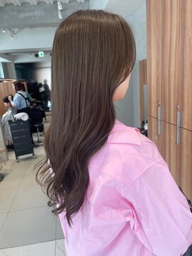 ガリカ 博多(Gallica) 【長まなみ】ブリーチなしダブルカラー柔らかオリーブベージュ