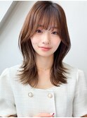 【透明感♪韓国レイヤー】シースルーバング大人可愛い小顔