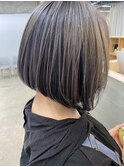 黒髪/グレーベージュ/レイヤーロング/前髪パーマ[横浜駅]