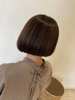 アローズ 荒尾店(arose)&nbsp;カシスブラウン縮毛矯正毛先パーマカットドライヤーのみで纏まる