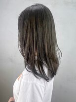 アイティーバイアルバム 松戸店(IT by ALBUM)&nbsp;オリーブカラーくすみベージュウルフレイヤーロング_ba525661