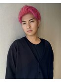 ハイトーンピンク×スパイキーショート
