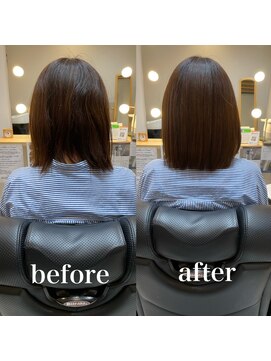 ツヤと髪 クリム(crim) 髪質改善ヘアエステ ミディアム 白髪染め 30代、40代、20代