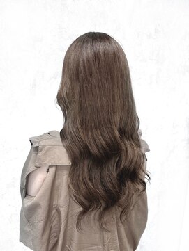 デミヘアー(Demi hair) チョコレートブラウン×ハイライト×リバース巻き