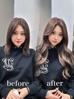 ラピステン 福岡天神 大名店(Lapis)&nbsp;エクステ/グレージュ/ダブルカラー/ブリーチなしダブルカラー