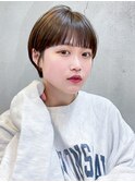 ショート前髪カットおくれ毛美髪韓国ヘア_F20805