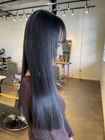 ムード マグ レーベル 南松本(MOOD Mag Label)&nbsp;20代30代透明感暗髪アッシュブルーグレージュ縮毛矯正