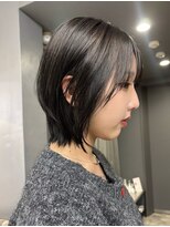 ジアン テラス(GIEN TERRASSE)&nbsp;韓国風ウルフボブ/ウルフレイヤーボブ/グレージュ@重里