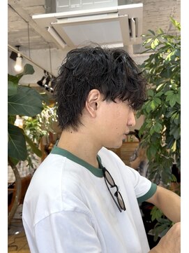 ミモザワークス(Mimosa Works) メンズウルフ グランジパーマ