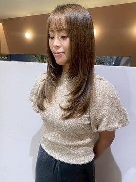 【透け感カラー】透明感があるブラウンヘア！