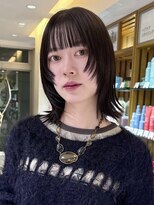 ビファインクーアヴェダ(Be fine coo AVEDA)&nbsp;レイヤーボブ顔周りカット　アッシュグレー/