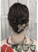 浴衣アップスタイル/ヘアセット/ヘアメイク/編み込み