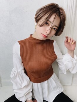 ヘア ケア ディエイチケー(HAIR CARE DHK)の写真/小顔魅せでもっと可愛く☆一人一人の骨格や雰囲気に合わせてあなたに似合うショートヘアに。再現性も◎