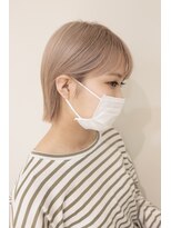 アッシュ 日吉店(Ash) ぱつっとボブ×ミルクティーカラー