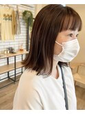 ニュアンスハイライトカラー！オフィスハイライト外はねボブ