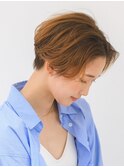 ハンサムショート　ニュアンスパーマ　ショートボブ