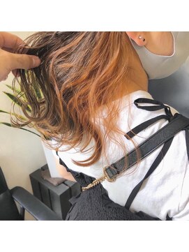 ロイオブジゼル(roi of GiseL) 【GiseL】インナーカラー オレンジ ダブルカラー/髪質改善